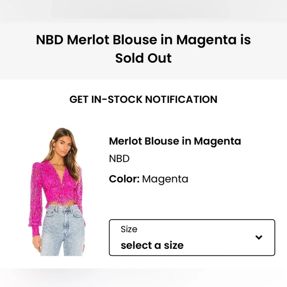 NBD Merlot Blouse in Magenta - Picture 6 of 6